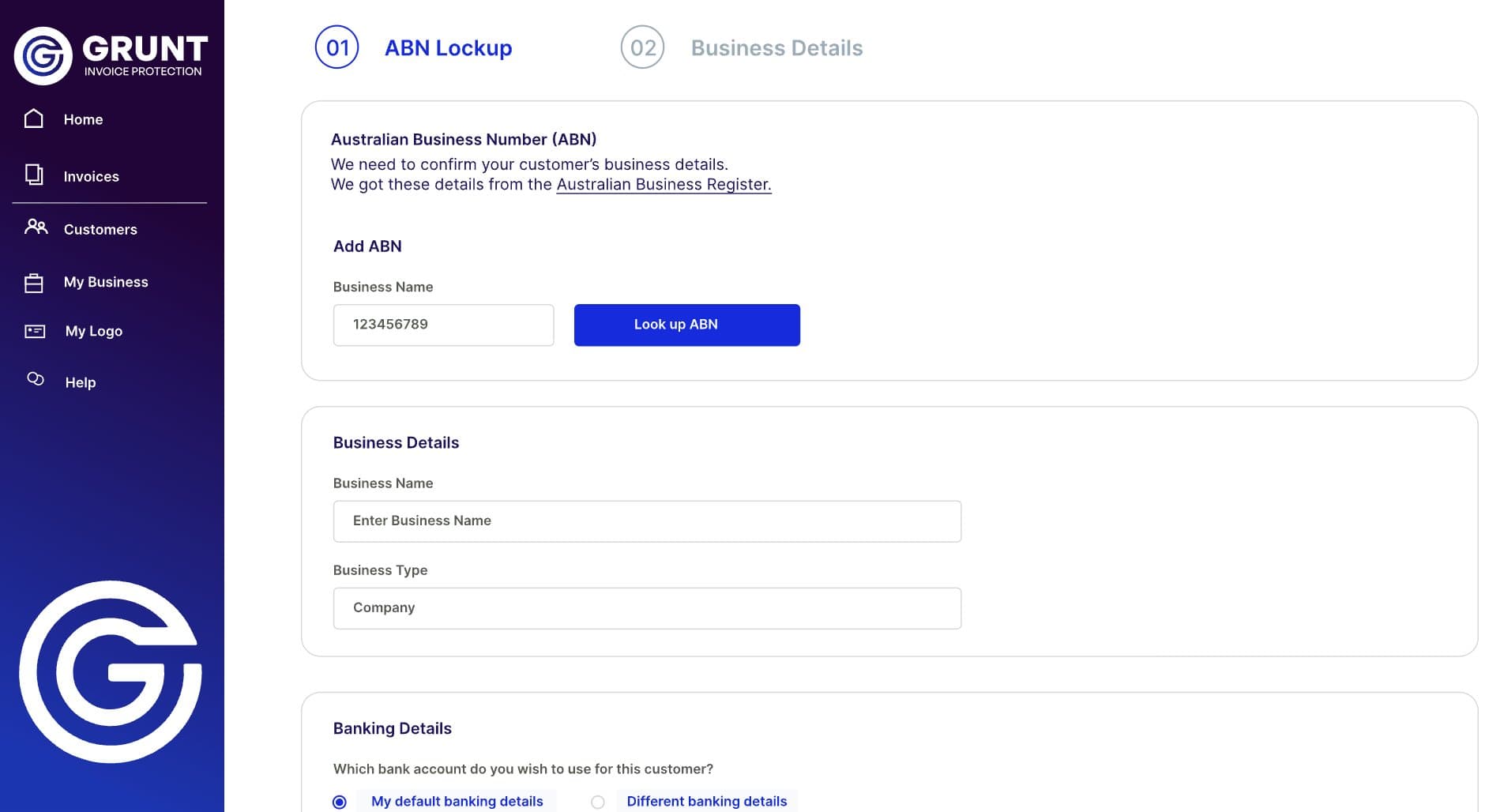 Grunt IP Add Customer